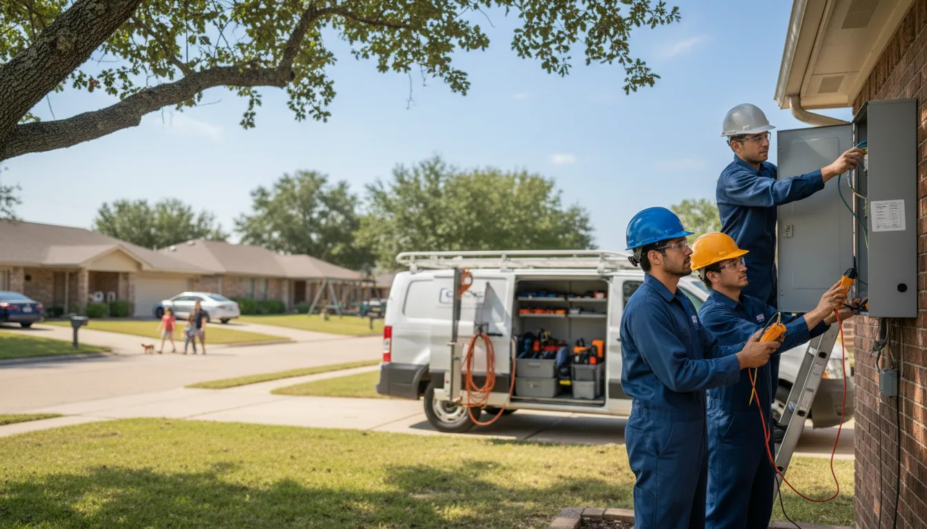 Certified electrician providing emergency electrical services in Rockdale, TX